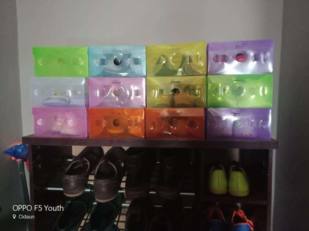 [bisa Cod] Kotak Penyimpanan Sepatu Serbaguna 1 Lusin