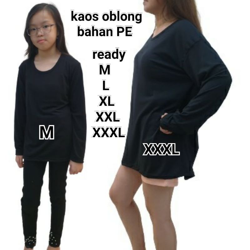 kaos oblong PE tgn panjang S.M.L.XL.XXXL.murah meriah