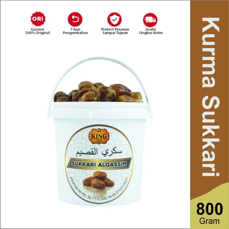 

Kurma Sukari King Dates Sukkari Al Qassim 800 Gram