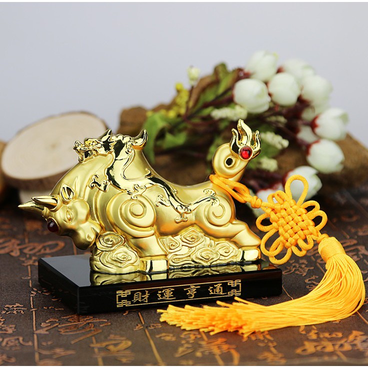 Lucky OX DRAGON Pajangan Tempat Parfum Dashboard Mobil