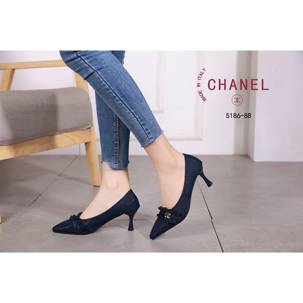 HEELS CHANEL Pumps Shoes Series # 5186-88 #08 FASHION SEPATU WANITA KANTOR