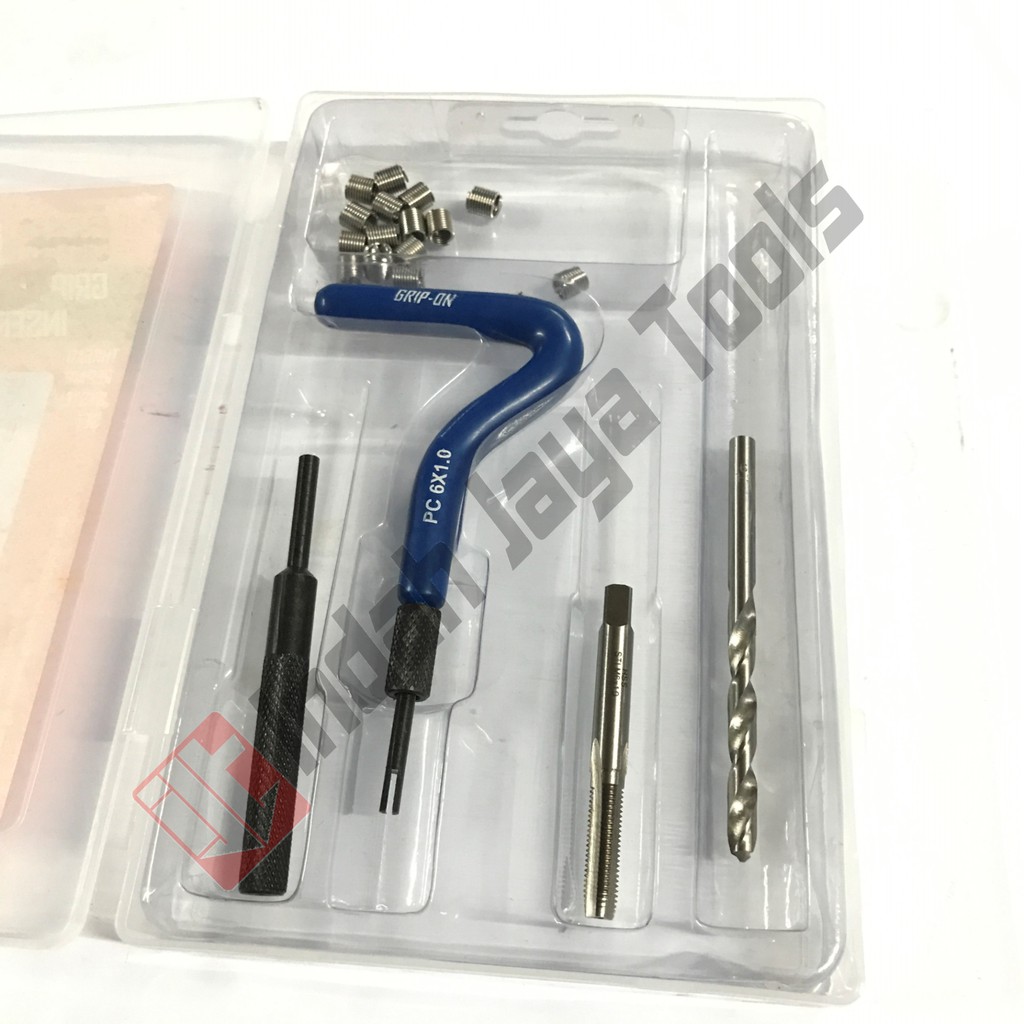 GRIP ON 74-016 Thread Repair System Set M6 x 1.0 - AlatTambah Drat Daging Recoil Set