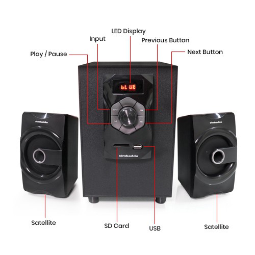 Speaker Simbadda CST 5000N+ Remote , Led Display, USB, Bluetooth, Radio, SD Card