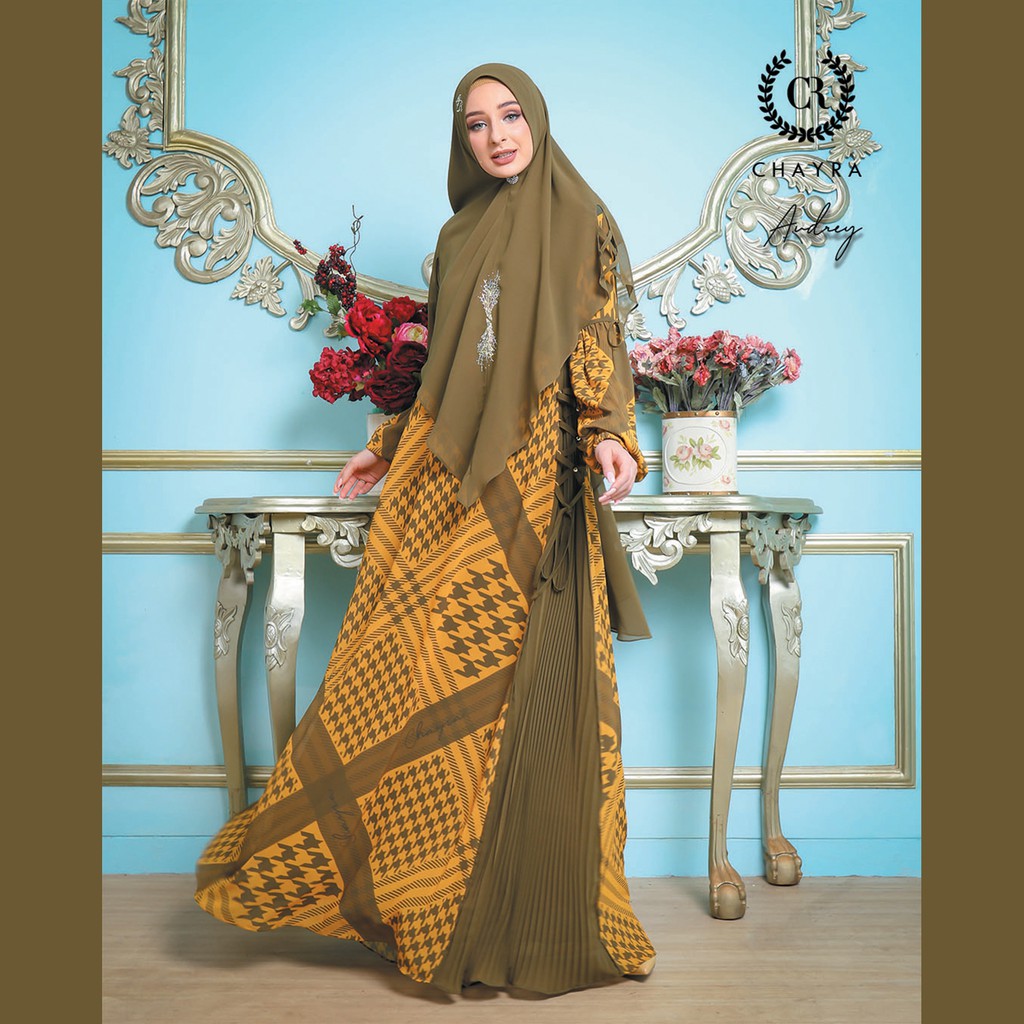 Dress Muslim ll Dress muslim Wanita ll Syari Set ll Chayra Syari BY TIKA Ramlan (Audrey Series )