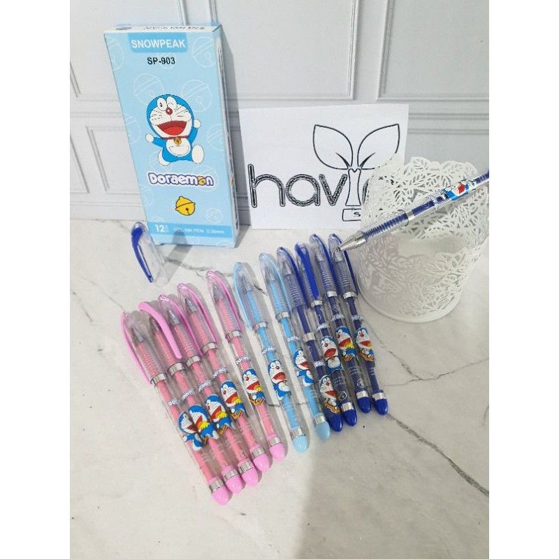 (12pc) pen gel DORAEMON/PULPEN GEL DORAEMON KUCING-Sp 903