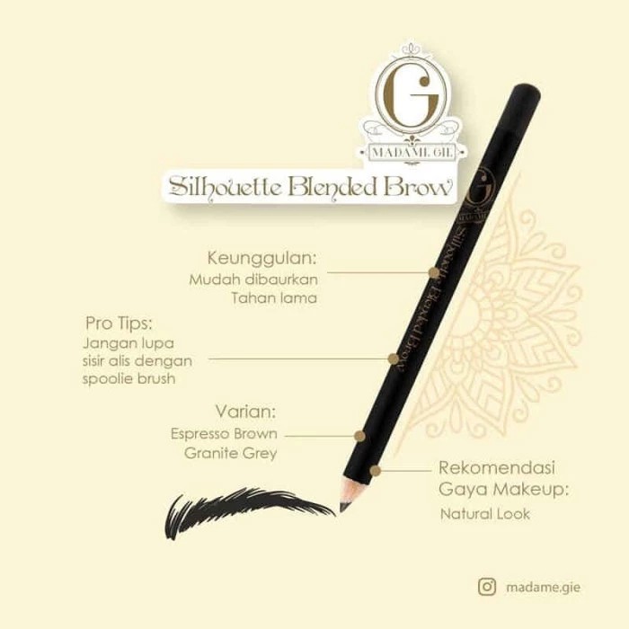 MADAME GIE Silhouette Blended Brow | ❤ jselectiv ❤ Pensil Alis MADAME GIE ORI✔️BPOM✔️COD✔️