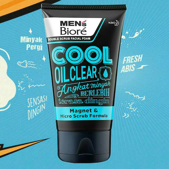 Men Biore Facial Foam Cool Oil Clear