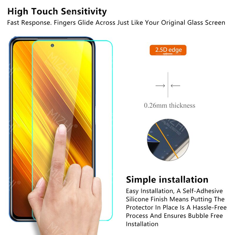 Pelindung Layar Tempered Glass Poco X3 NFC / Poco X3 Pro 3 in 1 Dan 2 in 1