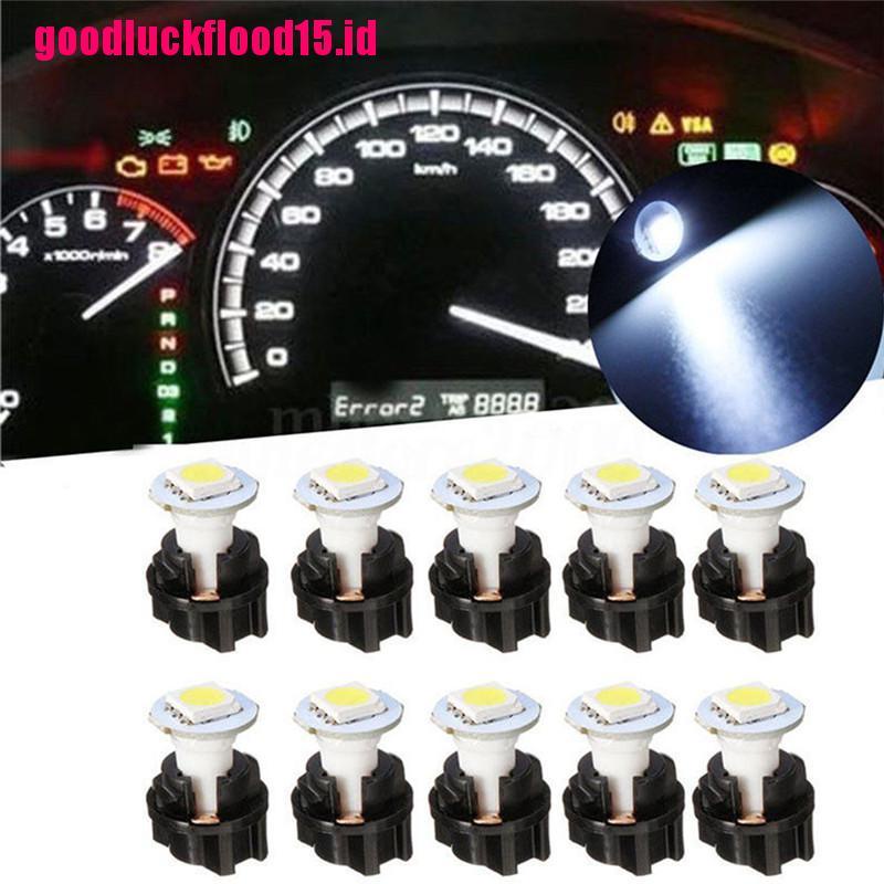 {LUCKID}10Pcs T5 5050 LED Instrument Panel Cluster Dash Light Bulb Twist Socket