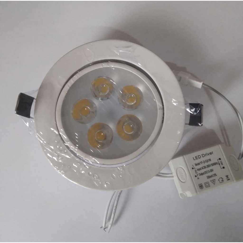 Lampu Downlight LED sorot 5W White 5 watt mata 5watt WarmWhite KOSS