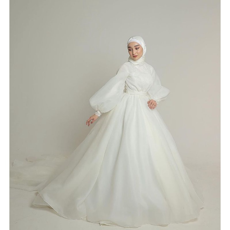wedding gown syar'i / wedding gown muslimah