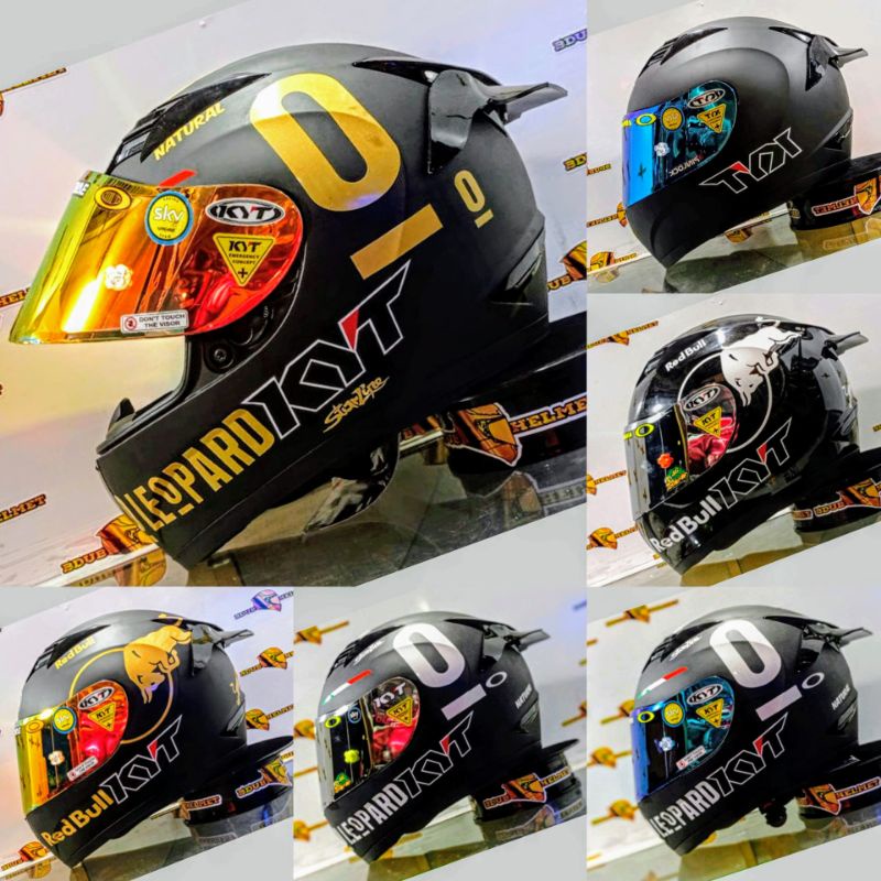 Jual helm full face kyt r10 black doff paket ganteng 100Original sni