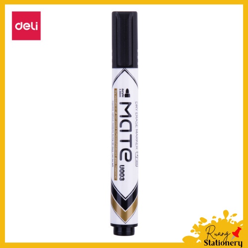 

Spidol Whiteboared by DELI Boardmarker Hitam EU00320 [2 Pcs]