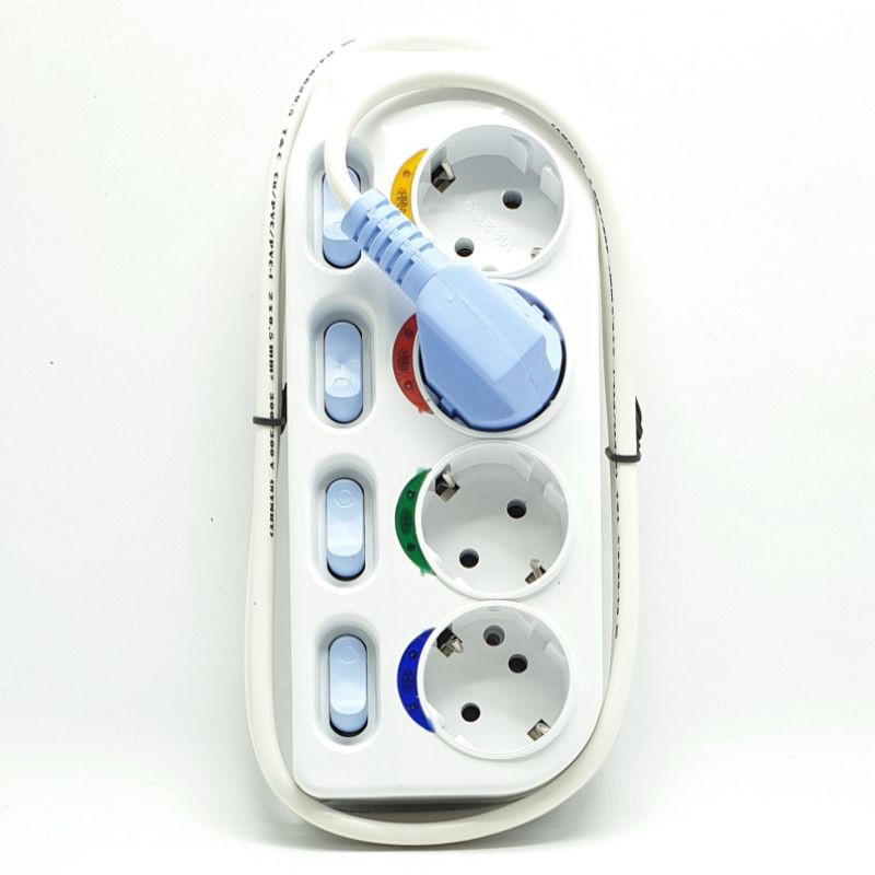 Trm 804K SK Multisaklar Kabel 2M / Stop Kontak Multiswitch / Colokan