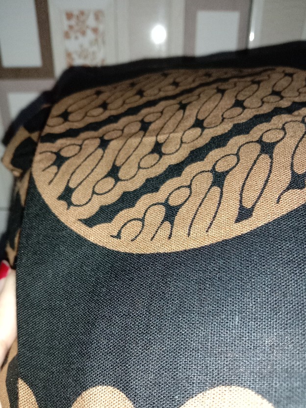 Cod - Seragam Kantor Tunik Batik Wanita / Cewek Pekalongan Motif Monocrome Coklat