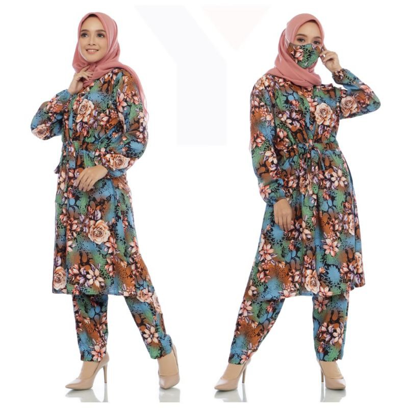 JOSJOLI_STORE/3678-3698 Setcel Rayon Jumbo 5XL/Stelan Wanita Dewasa Kekinian/Busui