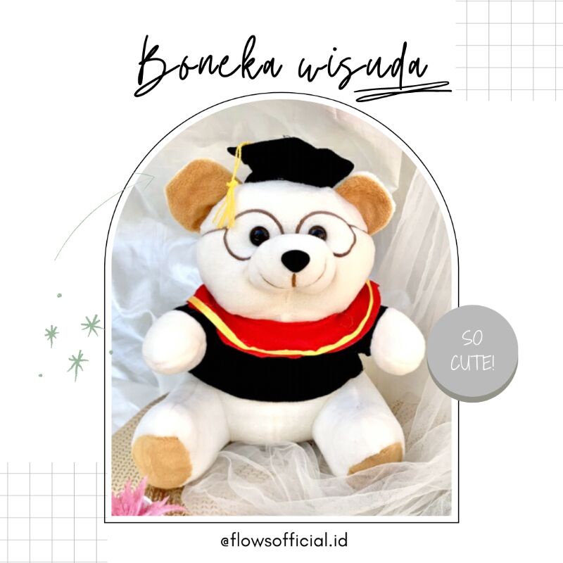 BONEKA WISUDA BEAR UKURAN SEDANG