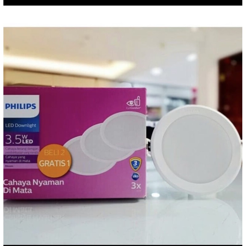 PHILIP Downlight LED 3,5W Meson 59441 isi 3pc/Downlight PHILIPS LED 3,5w Paket