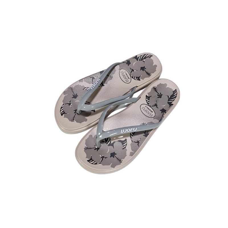 Sandal Wanita Luofu Sandal Jepit Wanita Motif Bunga