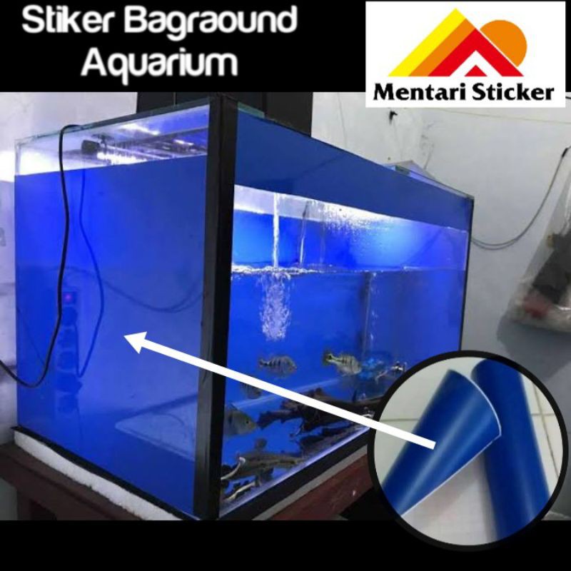 STIKER KHUSUS BAGRAOUND AQUARIUM BIRU/SKOTLET AQUARIUM