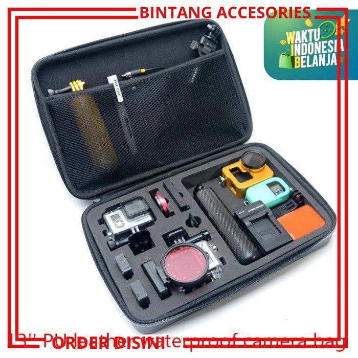 W183 TAS KAMERA GOPRO XIAOMI BAG BIG SIZE CASE KAMERA SIZE BESAR TAS ANTI AIR CASE GOPRO