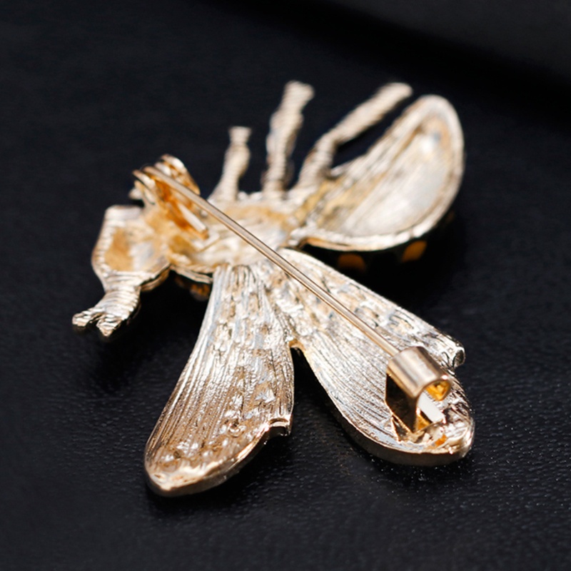 SIY  Insect Bee Brooch Pins Jewelry Women Rhinestone Gifts Enamel Fashion Decoration