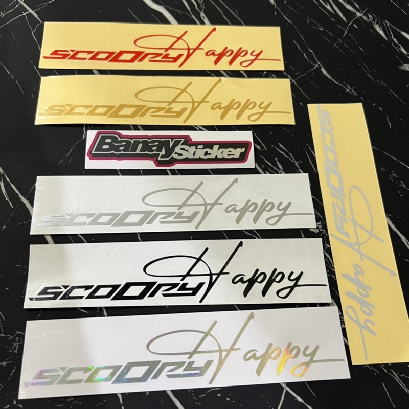 STICKER SCOOPY HAPPY CUTTING