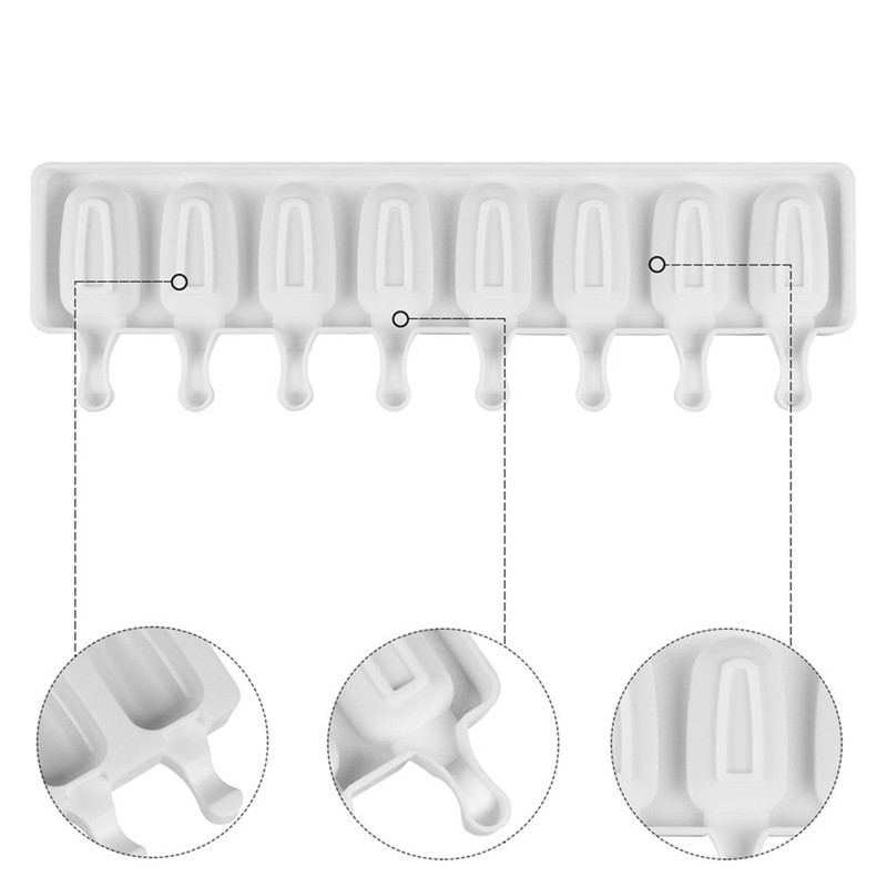 Cetakan Es Krim 8 Hole Silicone / Cetakan Pudding Silicone Original