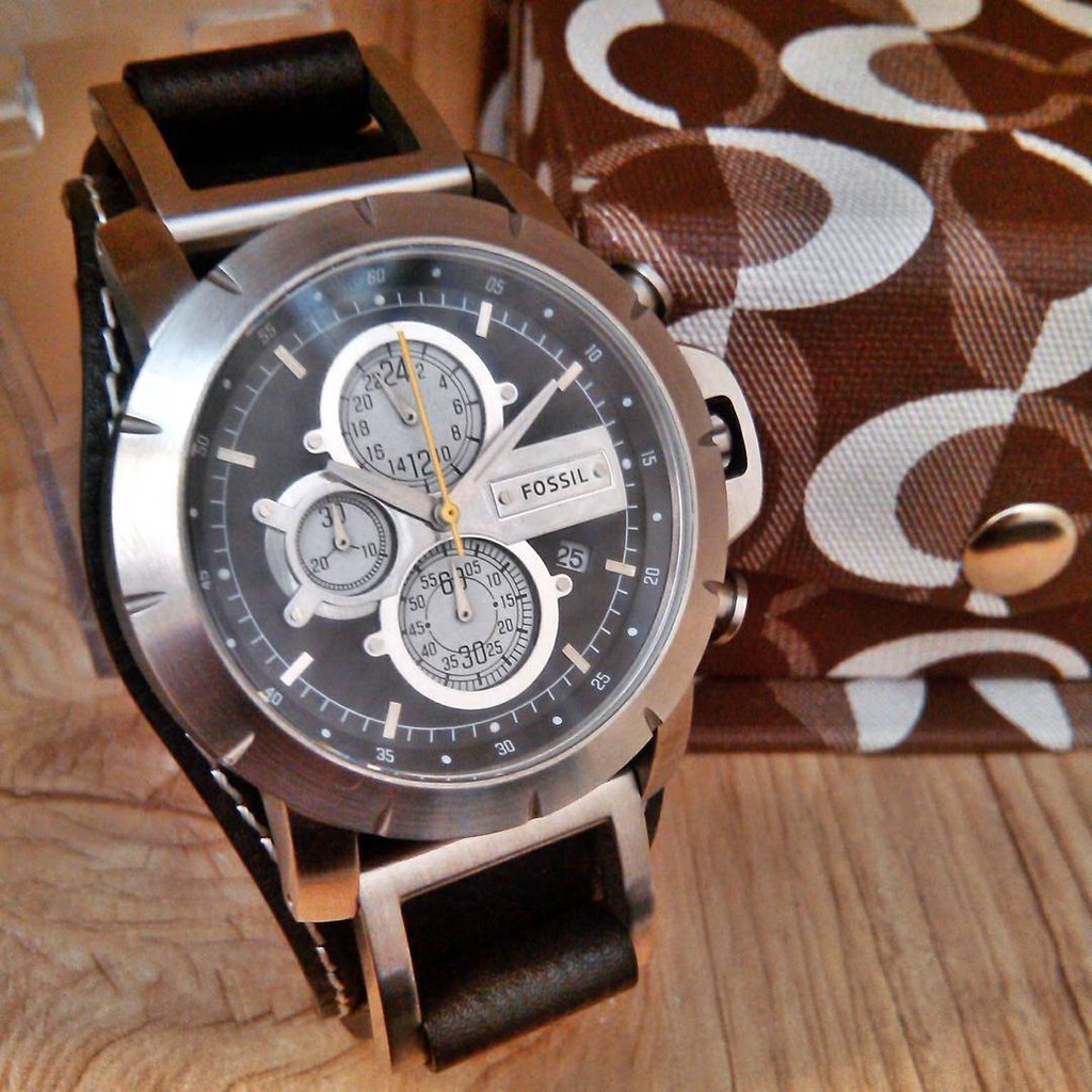 Fossil JR1157 Series Chronograph Leather Strap