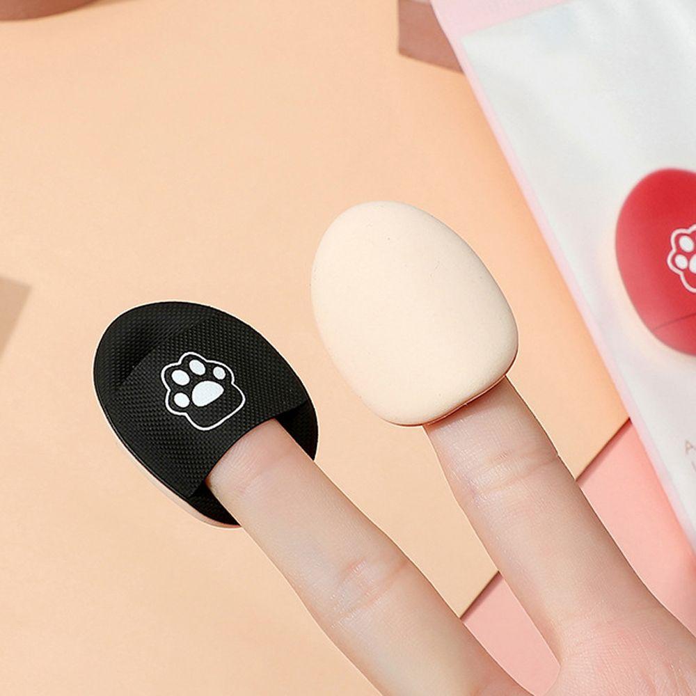 Agustina Finger Makeup Puff 2Pcs/4Pcs Makeup Lembut Alat Kecantikan Wet And Dry Air Cushion