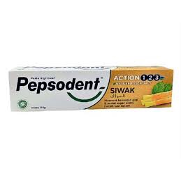 Pepsodent Action 123 Siwak Charcoal Herbal 65 g pasta gigi natural essentials