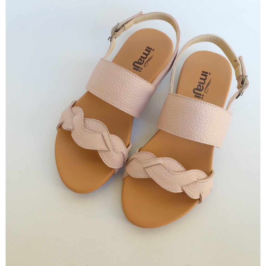  SANDAL  WANITA MODEL SLIP ON SOL TEPLEK ASLI KULIT SAPI 