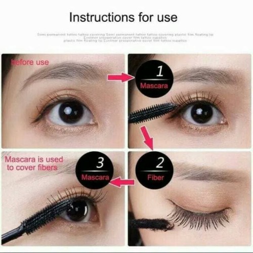 Mascara Anti Air Kepala Sikat Silikon 4D Untuk Bulu Mata Lentik Tahan Lama Secret Xpress Control