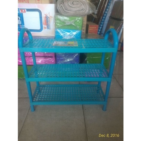 Rak Sandal Rak sepatu 3 Susun Plastik Tebal