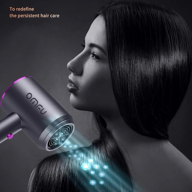 Hair dryer Omfu ORIGINAL salon kecantikan 450W professional alat hair dryer low watt pengering rambut dyson Konversi panas dan dingin Perawatan Rambut Suhu Konstan