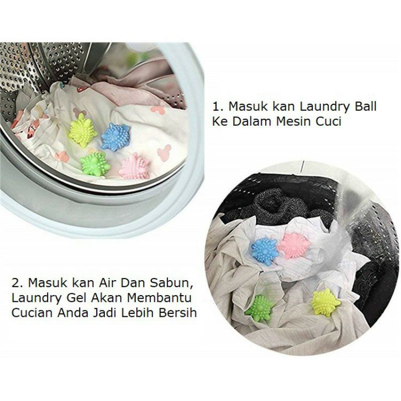 Magic Laundry Ball Bola Karet Mesin Cuci Alat Pembersih Baju Anti Kusut Cleaner