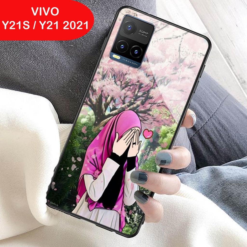 Softcase Glass Kaca VIVO Y21 Y21s 2021 - Casing HP VIVO Y21 Y21s 2021 [ S21 ].