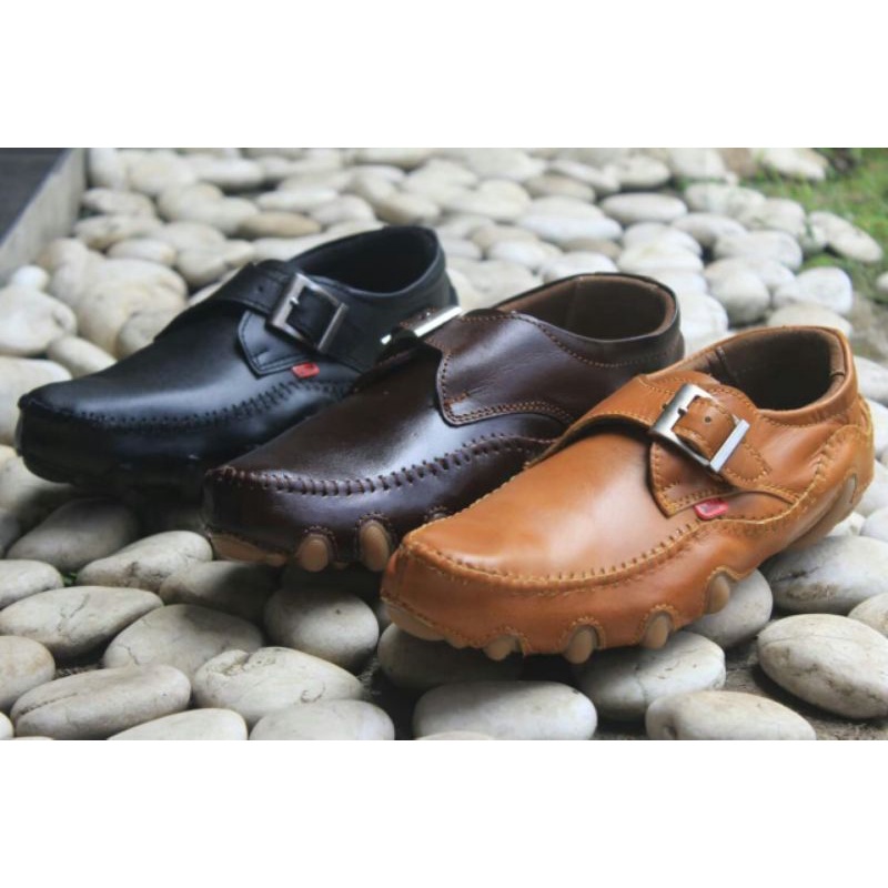 BLACK MASTER ZAMORRANO | Sepatu Casual Pria Slip On Original Kulit Asli Loafers Formal Kulit Asli