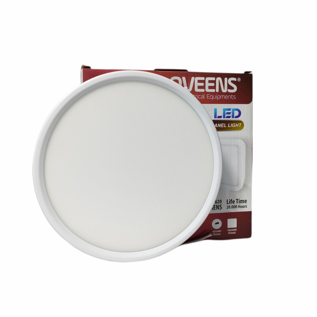 Sloveens Surface LED Panel Light Bulat / LED Downlight Bulat OB 18 Watt - Cahaya Putih &amp; Warm White