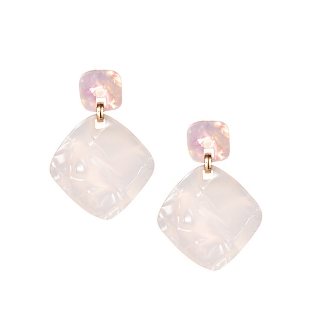 LRC Anting Tusuk Fashion Alloy Resin Geometry Earrings