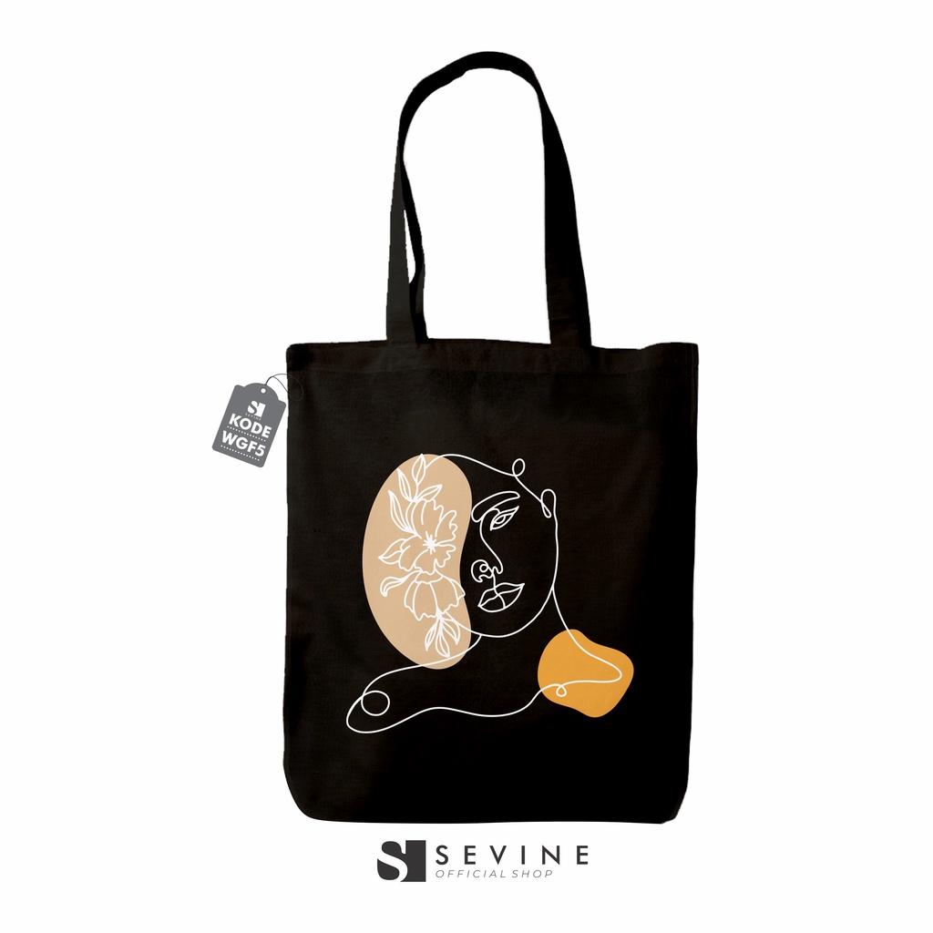 Sevine Tas Wanita Totebag Tote Bag Resleting Nordic Black Series Hitam - WGF5