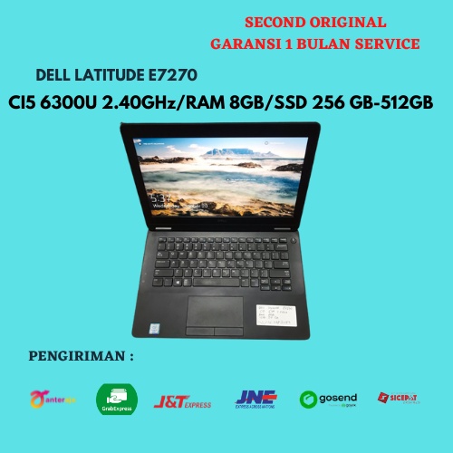 LAPTOP DELL LATITUDE E7270 CI5 GEN 6 SSD - SECOND BERGARANSI