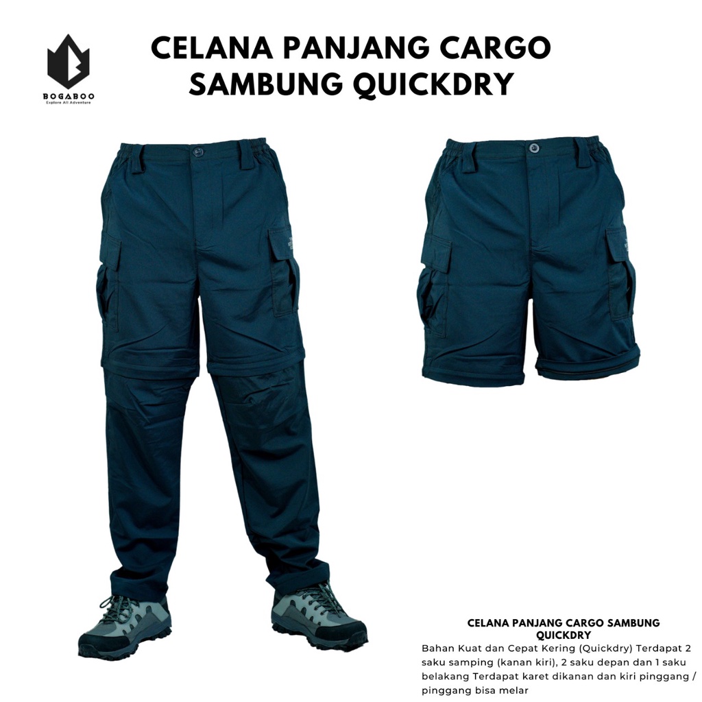 Celana Sambung - Celana Cargo - Celana Panjang Outdoor- celana quickdry sambung - celana pdl - celana cargo sambung