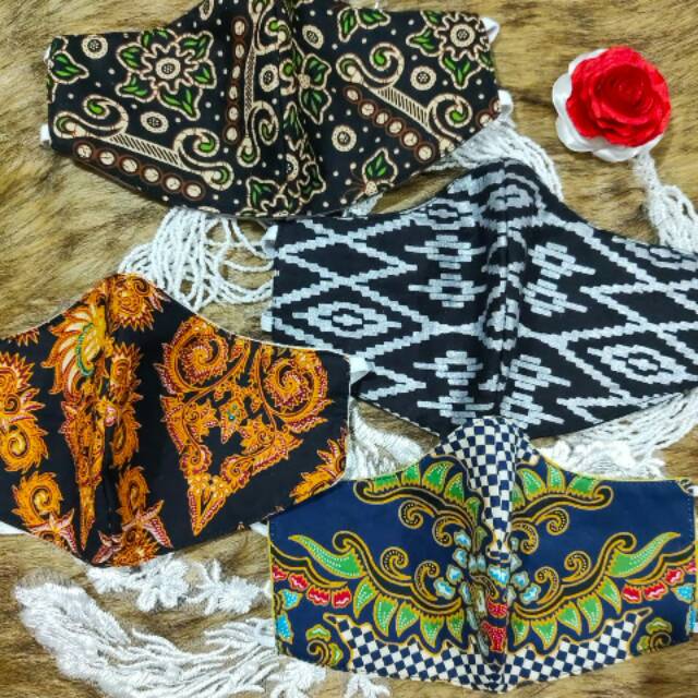 Masker batik nusantara elegan dan cantik