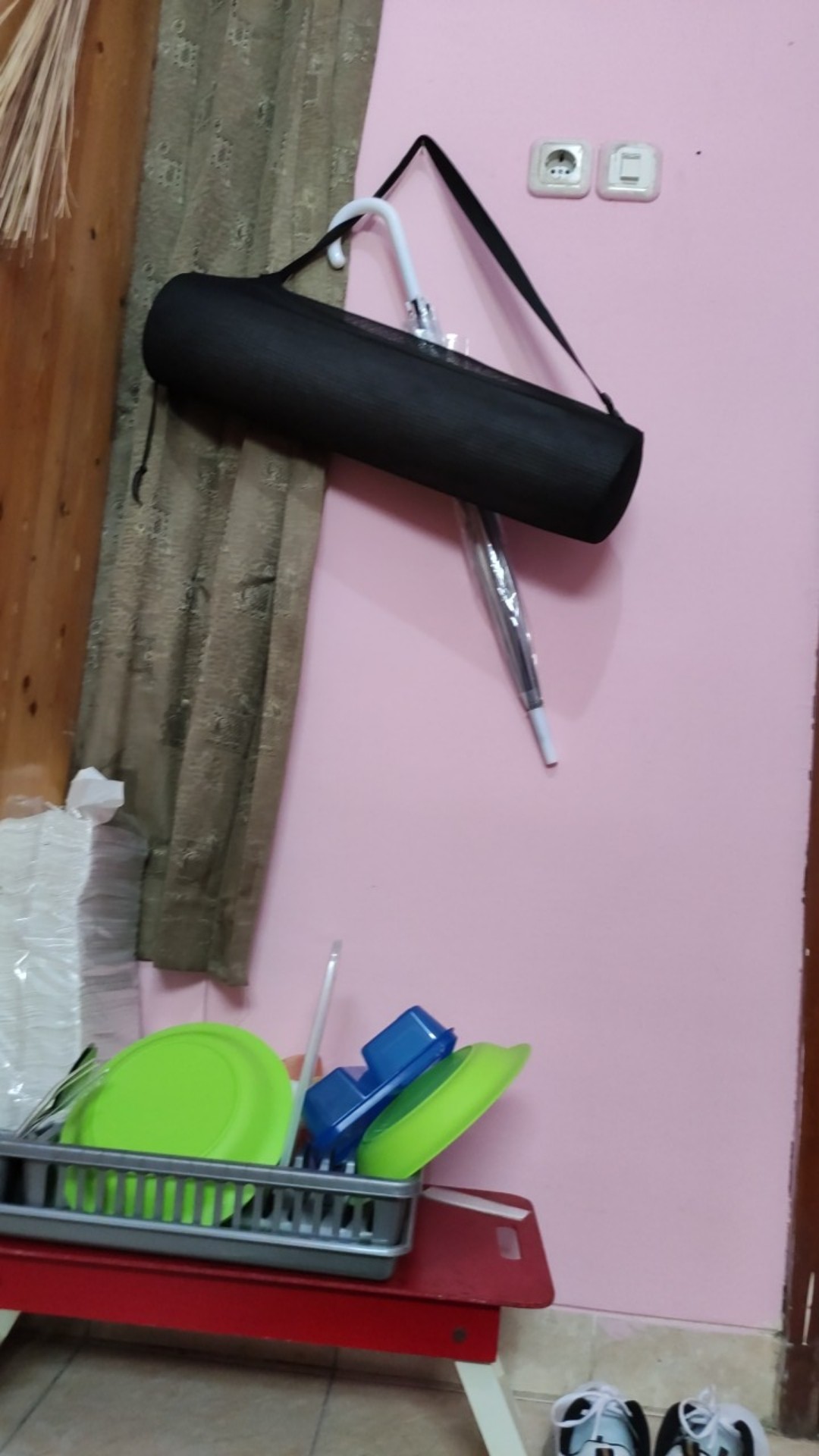 Tabasa Payung Lipat Putih Polos Panjang