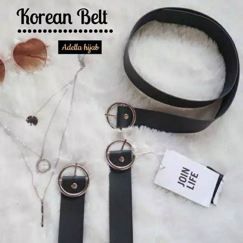 MT RING BELT IKAT PINGGANG WANITA// GESPER IKAT PINGGANG SILVER// KOREA BELT