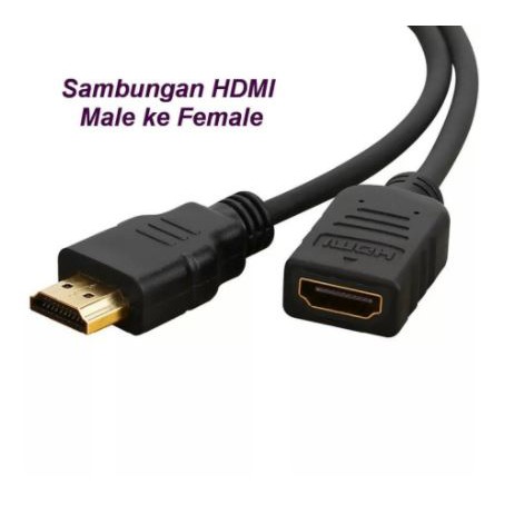 Cable hdmi extension 30cm gold 1080p full hd hdcp for pc laptop ps3 tv - Kabel hdtv male female 0.3m