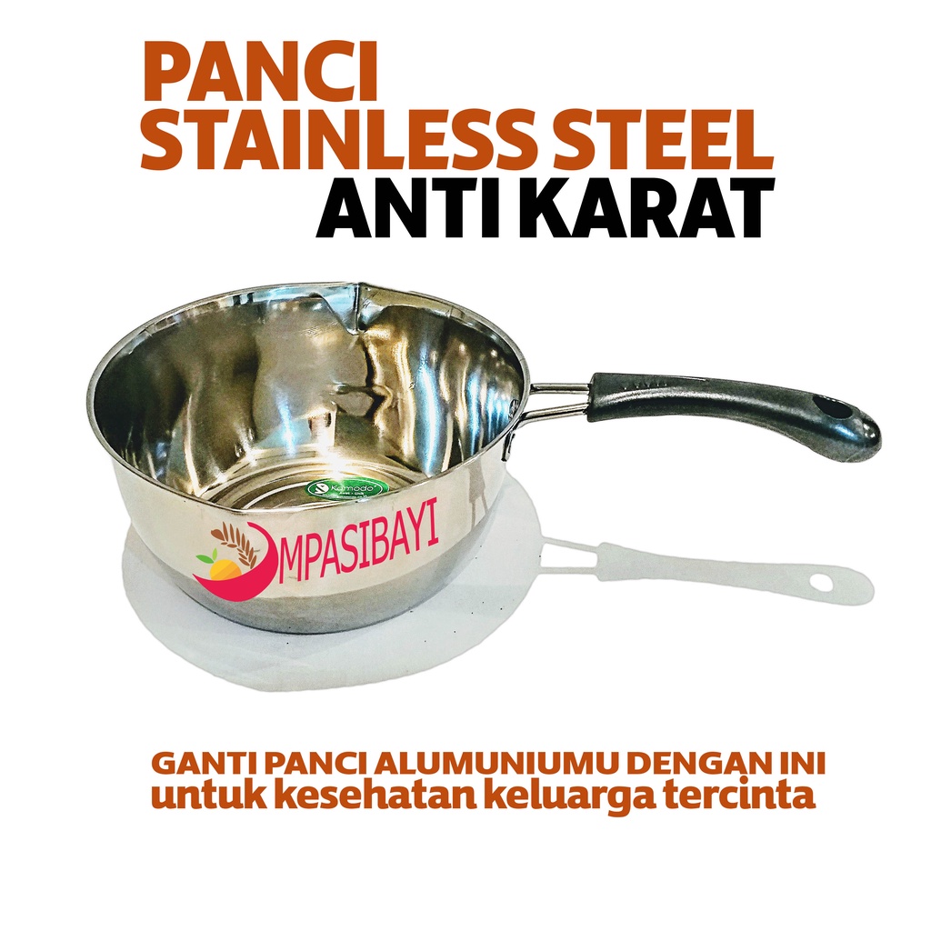 Panci Serbaguna Stainless steel antikarat masak sehat dengan bahan yang aman MPASI BAYI