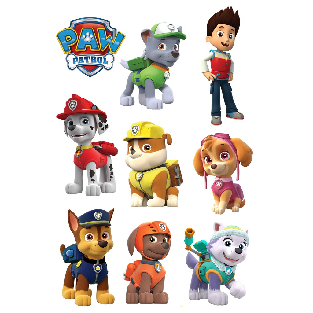 

Sticker DInding PAW PATROL Size 8 cm vinyl white waterproof Graftac