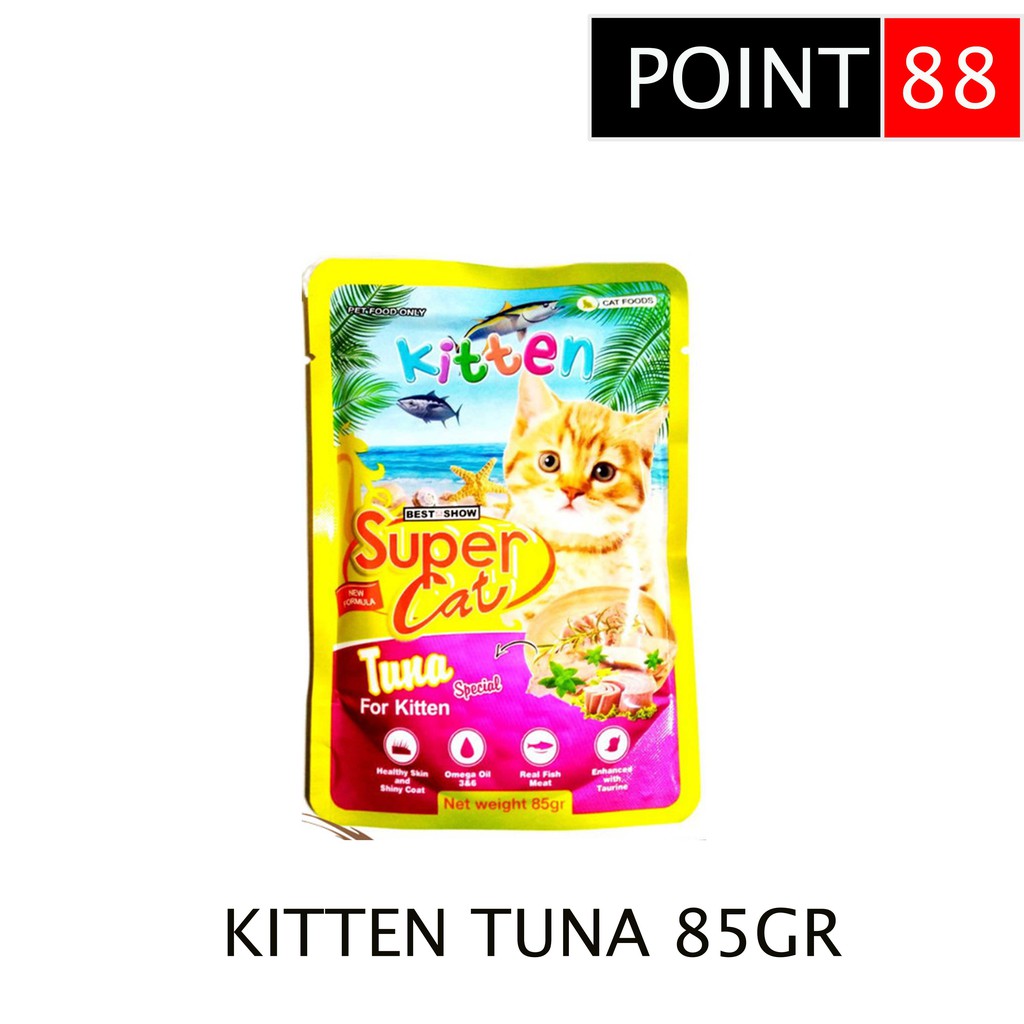 SUPERCAT Pouch Kitten Tuna 85gr